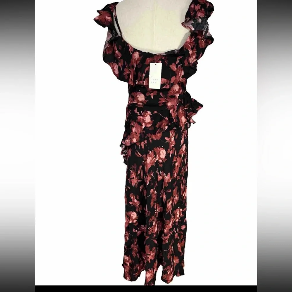 A New Day Black and Red Floral Maxi Dress - Picture 2 of 3